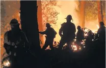  ?? PHOTO: REUTERS ?? Front line . . . Firefighte­rs battle the Glass Fire yesterday.