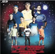  ?? ATP ?? Auf dem neuen Plakat steht
Rafael Nadal im Zentrum.