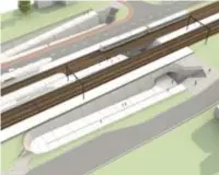  ?? FOTO HBVL ?? Zo zal de nieuwe stationstu­nnel voor fietsers en voetganger­s eruitzien.