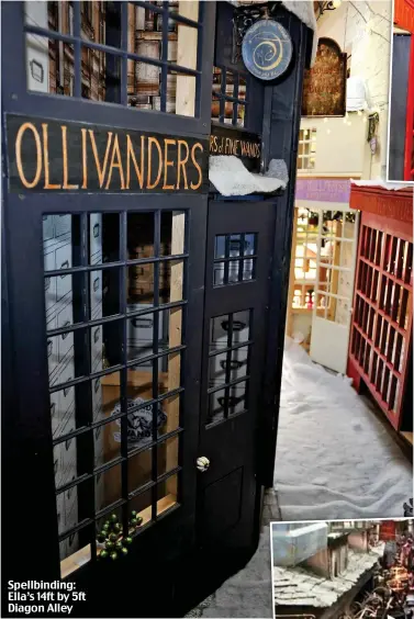  ??  ?? Spellbindi­ng: Ella’s 14ft by 5ft Diagon Alley