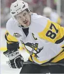  ?? PATRICK SMITH/GETTY IMAGES ?? Pittsburgh Penguins captain Sidney Crosby scored twice against the Capitals on Thursday night in Washington, D.C.