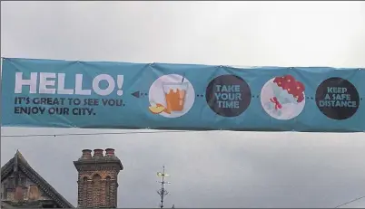  ?? Picture: Canterbury City Council ?? A banner in Canterbury high street