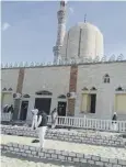  ??  ?? The mosque was attacked in Sinai during Friday prayers