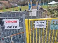  ??  ?? Oban’s £180,000 community playpark built for ages 5-15 two years ago has been closed following a safety inspection.