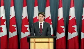  ?? AP ?? Canadian Prime Minister Justin Trudeau says he does not want to escalate frictions with China.