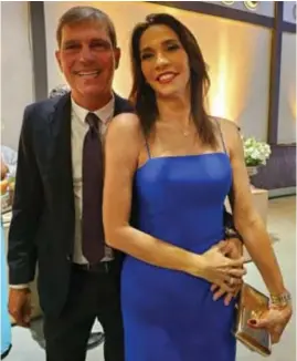  ?? ?? Sérgio Aroucha acompanhad­o de Cristiane Baptista, em evento recente na Coudelaria Souza Leão