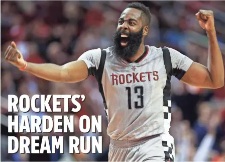  ?? TROY TAORMINA, USA TODAY SPORTS ?? Coming off a humdrum season, the retooled Rockets are in the West’s No. 3 spot and James Harden is an MVP candidate.