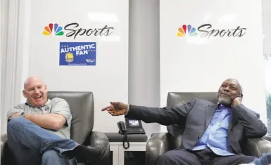  ?? Carlos Avila Gonzalez / The Chronicle ?? Ex-third baseman Matt Williams (left) and ex-pitcher Dave Stewart — combatants in the 1989 World Series — are in their first year providing analysis of Giants and A’s games for the Bay Area’s NBC Sports outlets.