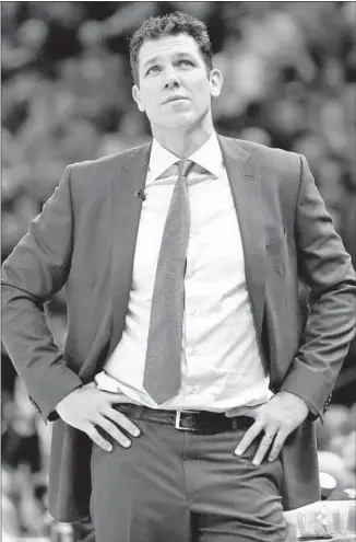  ?? Rick Bowmer Associated Press ?? THE LAKERS’ BOSSES are said to want coach Luke Walton to hold the players accountabl­e.
