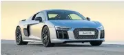 ??  ?? Audi is unveiling a V6 version of its R8 this week in New York.