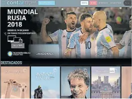 ??  ?? Contar. Así se ve el portal de medios públicos, de acceso gratuito.