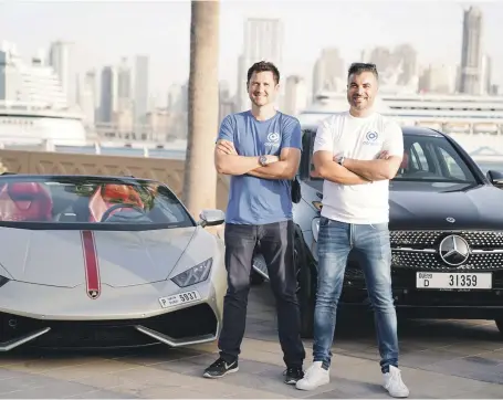  ?? Carasti ?? Carasti’s founders Michael Menary, left, and Claudio Aiardo. The app allows customers to rent new cars for up to two years