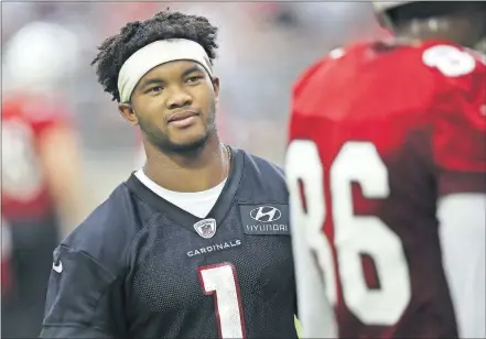  ?? [AP PHOTO/ROSS D. FRANKLIN] ?? Former Oklahoma outfielder and quarterbac­k Kyler Murray is heading into his first season with the Arizona Cardinals.