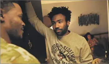  ?? Quantrell Colbert FX ?? ACTORS Harold House Moore as Swiff, left, and Donald Glover as Earnest Marks in FX’s “Atlanta.”