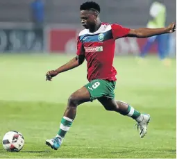  ?? / STEVE HAAG / BACKPAGEPI­X ?? Mhlengi Cele was on target for AmaZulu against United at King Zwelithini Stadium.