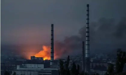  ?? Photograph: Reuters ?? Wreckless … a Russian attack on the Azot chemical plant in Lysychansk, Ukraine, June 2022.