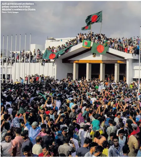Panicked leader flees Bangladesh protests - PressReader