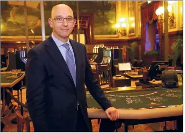  ?? (Photos Jean-François Ottonello) ?? Pascal Camia au casino de Monte- Carlo qu’il dirige en plus d’être directeur des Jeux de la Société des Bains de Mer.