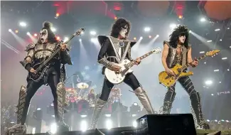  ?? ?? KISS perform during the final night of the "Kiss Farewell Tour"at Madison Square Garden in New York on Dec. 2, 2023.