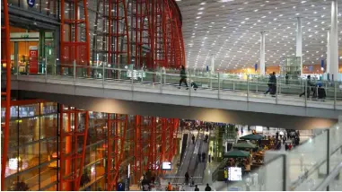  ??  ?? Beijing’s Capital Airport, which is part of the new scheme for travellers