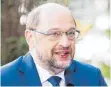  ?? FOTO: DPA ?? Martin Schulz bei der Aufzeichnu­ng der Sendung „Berlin direkt“.