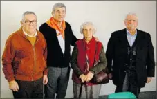  ??  ?? Les co-président André Piumetto,roland Rosa, la trésorière Jacqueline Nota et le vice-président Michel Chiotasso