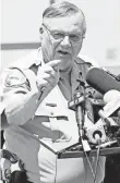  ?? ROY DABNER, EPA FILE PHOTO ?? Then-Maricopa County Sheriff Joe Arpaio in 2010.