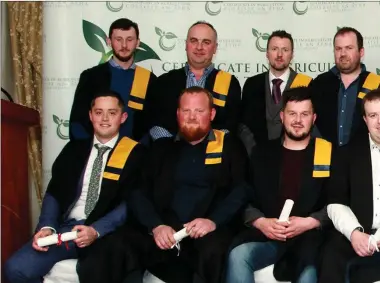  ??  ?? Level 5 Certificat­e in Agricultur­e. Back – Clifford Waldron, Brendan Bolger, Martin Bolger, Patrick Doolan, James B Ornagh Doran, Annaleigh Hore, Andrew Latta, Glenn Rothwell, and James Kehoe.