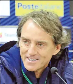  ?? AFP ?? Italy’s Head coach Roberto Mancini addresses a press conference on the eve of the FIFA World Cup Qatar 2022 qualificat­ion football match against Lithuania on March 30, 2021.