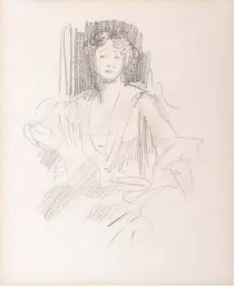  ??  ?? John Singer Sargent (1856-1925), Preparator­y Sketch: Grace Elvina, Marchiones­s Curzon of Kedleston, pencil on paper, 10¾ x 9 in. Estimate: $10/15,000