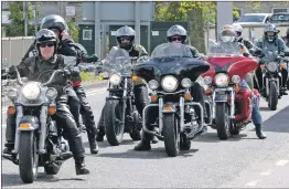  ?? IF F17 Harley Rally 02. Photo: Iain Ferguson, the Write Image. ?? Rumbling along Middle Street on their ride out to Ardnamurch­an.