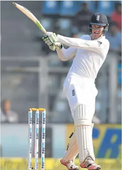  ?? Picture: AP. ?? Keaton Jennings on his way to a debut century.