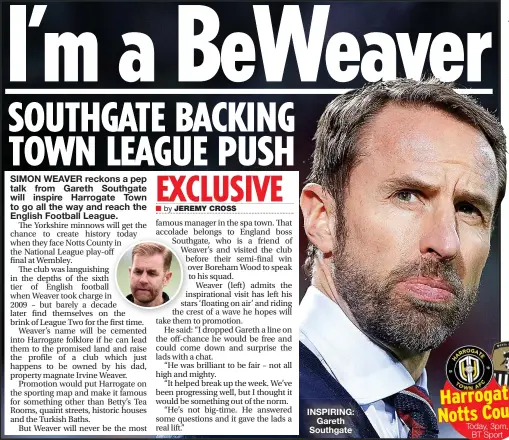  ??  ?? INSPIRING: Gareth Southgate