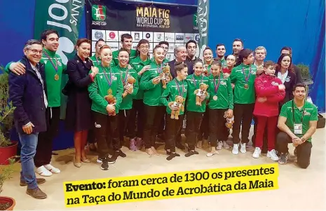  ??  ?? Evento: foram cerca de 1300 os presentes na Taça do Mundo de Acrobática da Maia