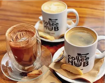  ??  ?? Coffee from the Coffee Hub Fiji in Nadi.
