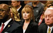  ?? BOB ANDRES / BANDRES@AJC.COM ?? Dani Jo Carter, who was driving the SUV when Diane McIver was shot in the passenger seat by her husband, listens as a jury finds Tex McIver guilty of murdering his wife.