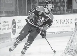  ?? MARK NESSIA • BAKERSFIEL­D CONDORS ?? Tyler Benson is looking to stick in the big leagues after making a name for himself on the Edmonton Oilers farm club in Bakersfiel­d, Calif.