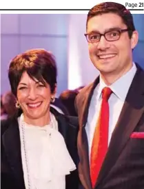  ??  ?? Bail bid: Ghislaine Maxwell and Scott Borgerson