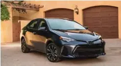  ??  ?? This photo provided by Toyota shows the 2017 Toyota Corolla, an example of a car that could be less expensive to lease new than to buy used. —AP