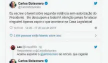  ?? TWITTER CARLOS BOLSONARO ?? ‘Desculpa’. Tuíte publicado ontem por Carlos Bolsonaro