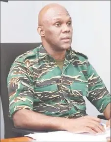  ??  ?? Director General of the Civil Defense Commission Lieutenant Colonel Kester Craig