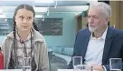  ??  ?? GREEN TEEN Mr Corbyn chats to Greta