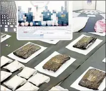  ?? Al-Qabas photo ?? The drugs seized from the six brothers (inset).