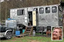  ?? PHOTO: BRIAR HUBBARD/FAIRFAX NZ ?? The horse truck that Nicole Roberts, inset, has called home for the past two years.