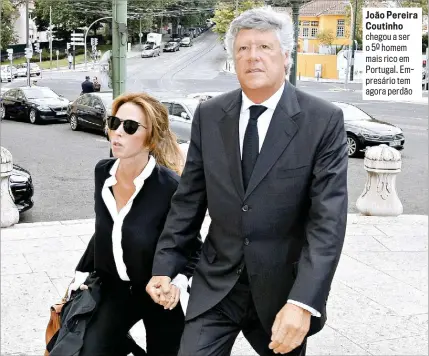  ??  ?? João Pereira Coutinho chegou a ser o 5º homem mais rico em Portugal. Empresário tem agora perdão