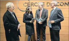  ?? ANA JIMÉNEZ ?? Ramon Perelló, Inés Arrimadas, Luis Garicano y Antón Costas