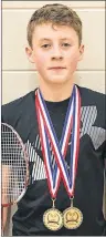  ?? SUBMITTED PHOTO ?? Dylan Batchilder won the under-19 boys’ singles title at a Badminton P.E.I. under-15 and under-19 tournament in Charlottet­own.