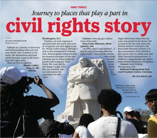  ?? OLIVIER DOULIERY TNS ?? The Martin Luther King Memorial is located in Potomac Park in
Washington, D.C.