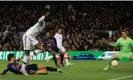  ?? Matthew Peters/Manchester United/Getty ?? Marcus Rashford fires past Marc-André ter Stegen to make it 1-1. Photograph: