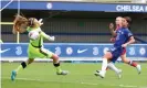  ?? Photograph: Catherine Ivill/The FA/Getty Images ?? Sam Kerr was on target again as Chelsea wrapped up the WSL title with Sunday’s 5-0 win over Reading.